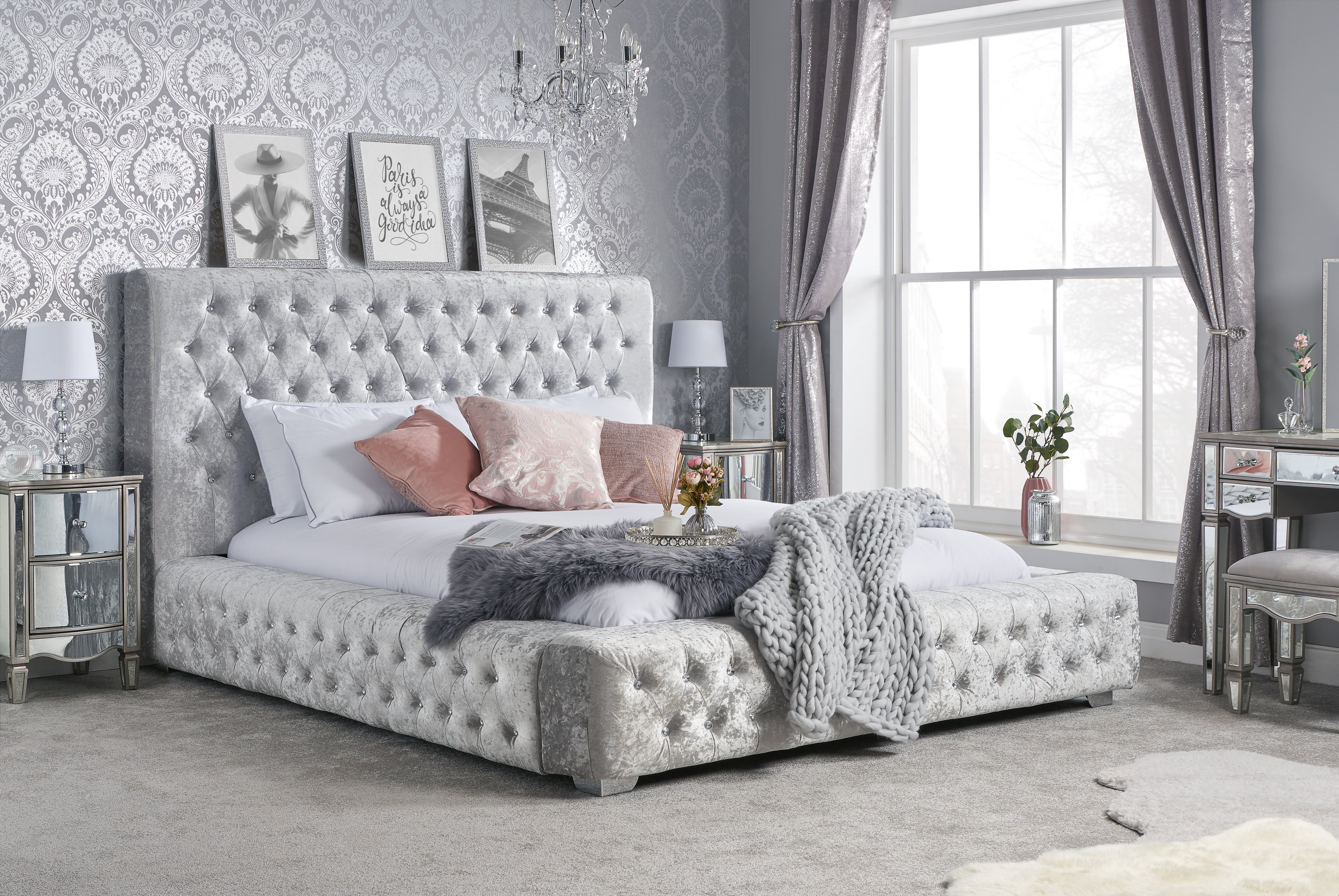 Grande Grey Super King Bed