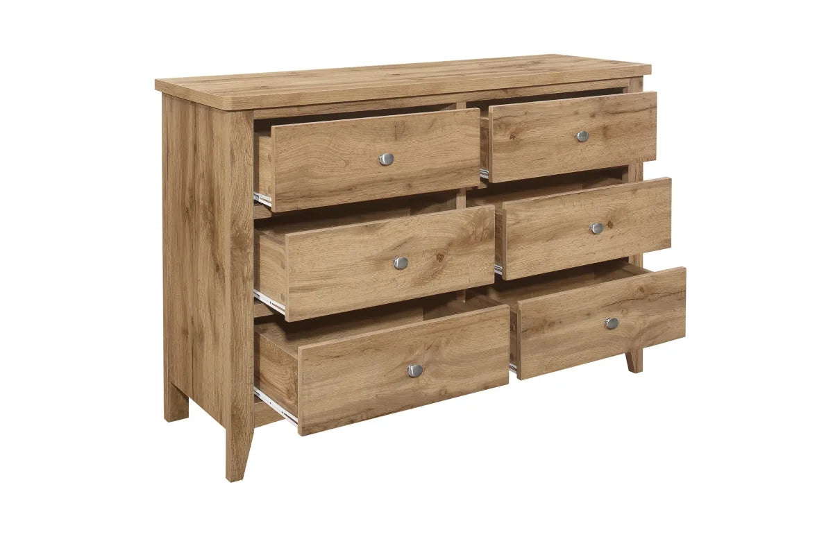 Hampstead Oak 6 Drawer Chest
