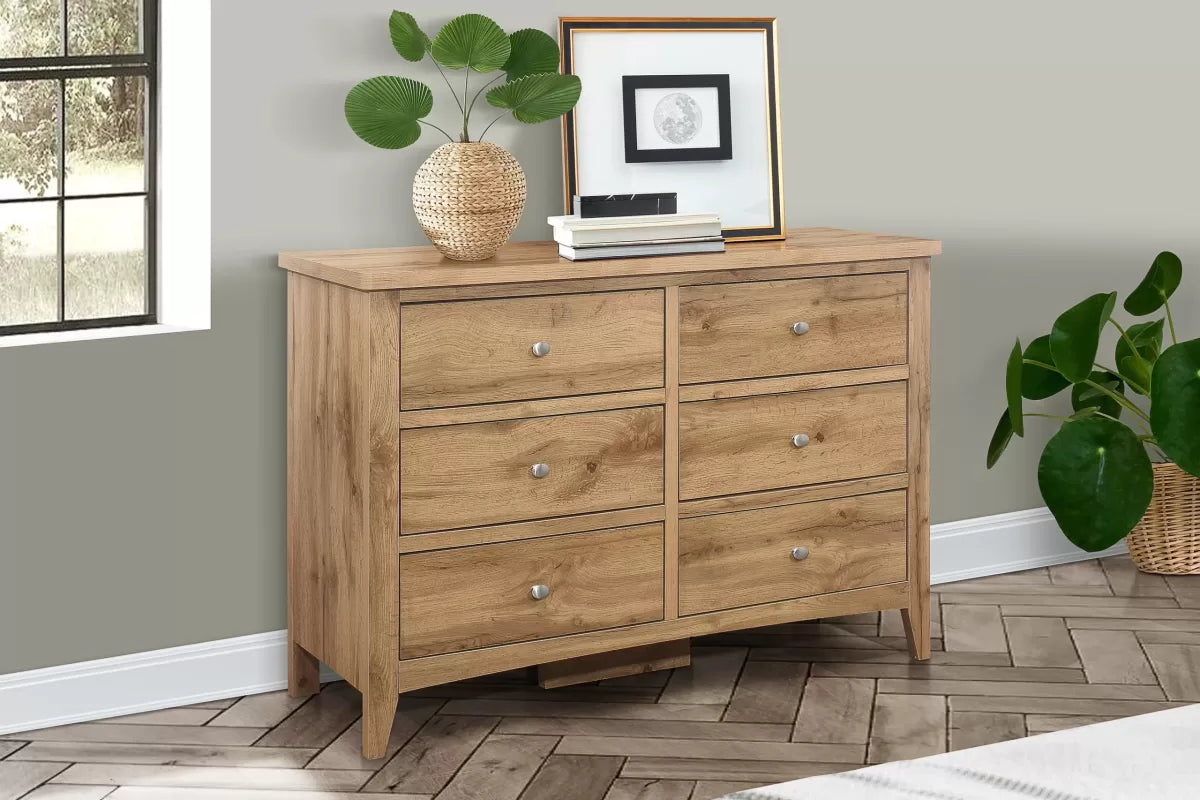 Hampstead Oak 6 Drawer Chest