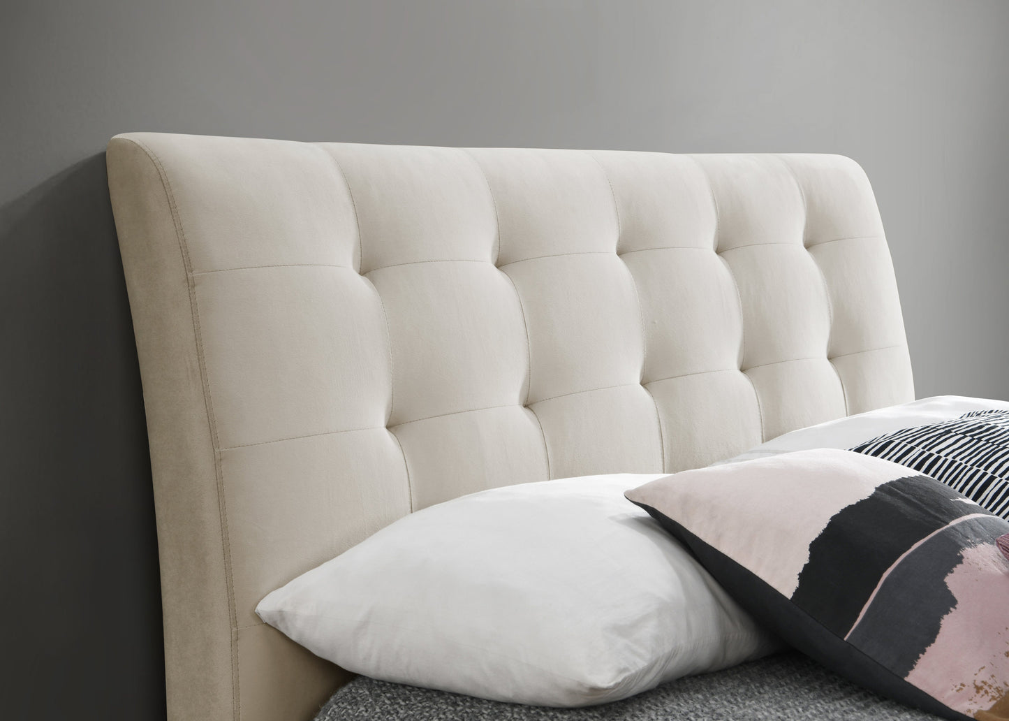 Hemlock Warm Stone Double Bed + Comfort Double Mattress