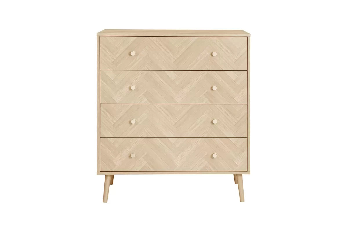 Herringford Oak 4 Drawer Chest