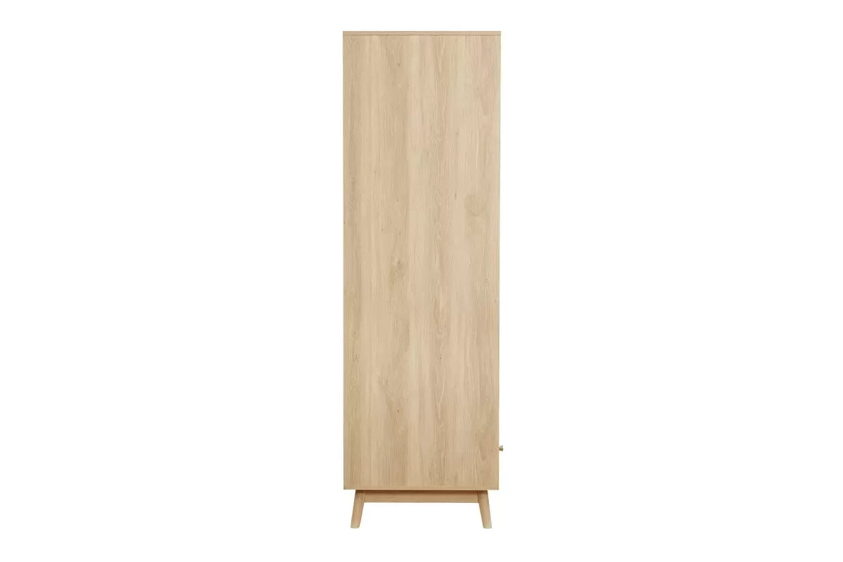 Herringford Oak 2 Door 1 Drawer Wardrobe