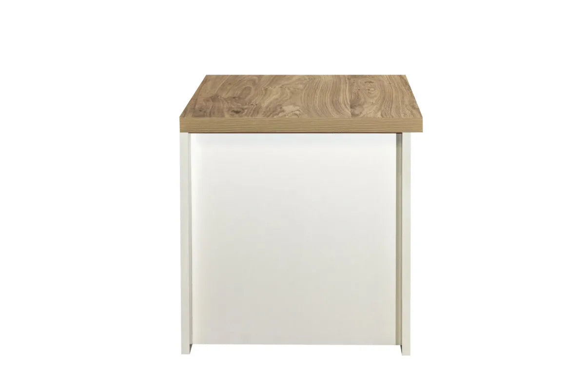 Highgate Cream & Oak 1 Drawer Lamp Table