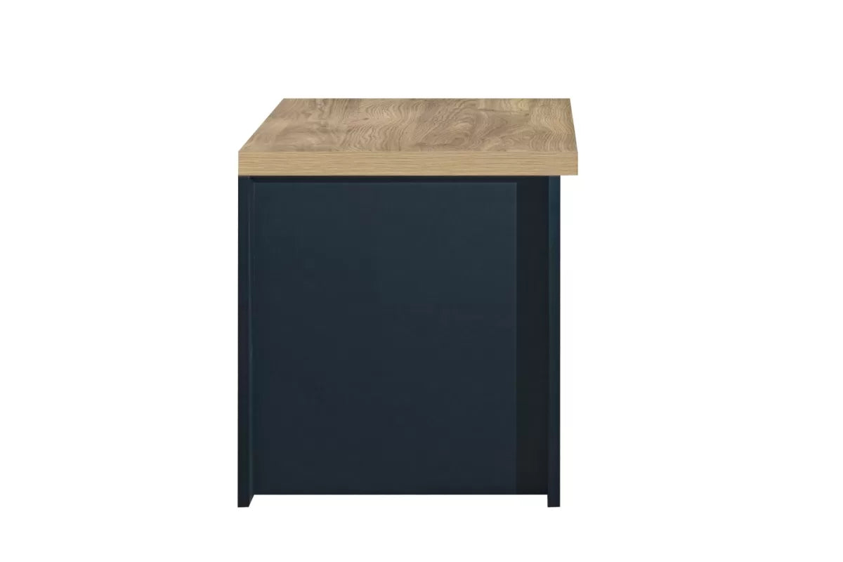 Highgate Navy Blue & Oak 1 Drawer Lamp Table