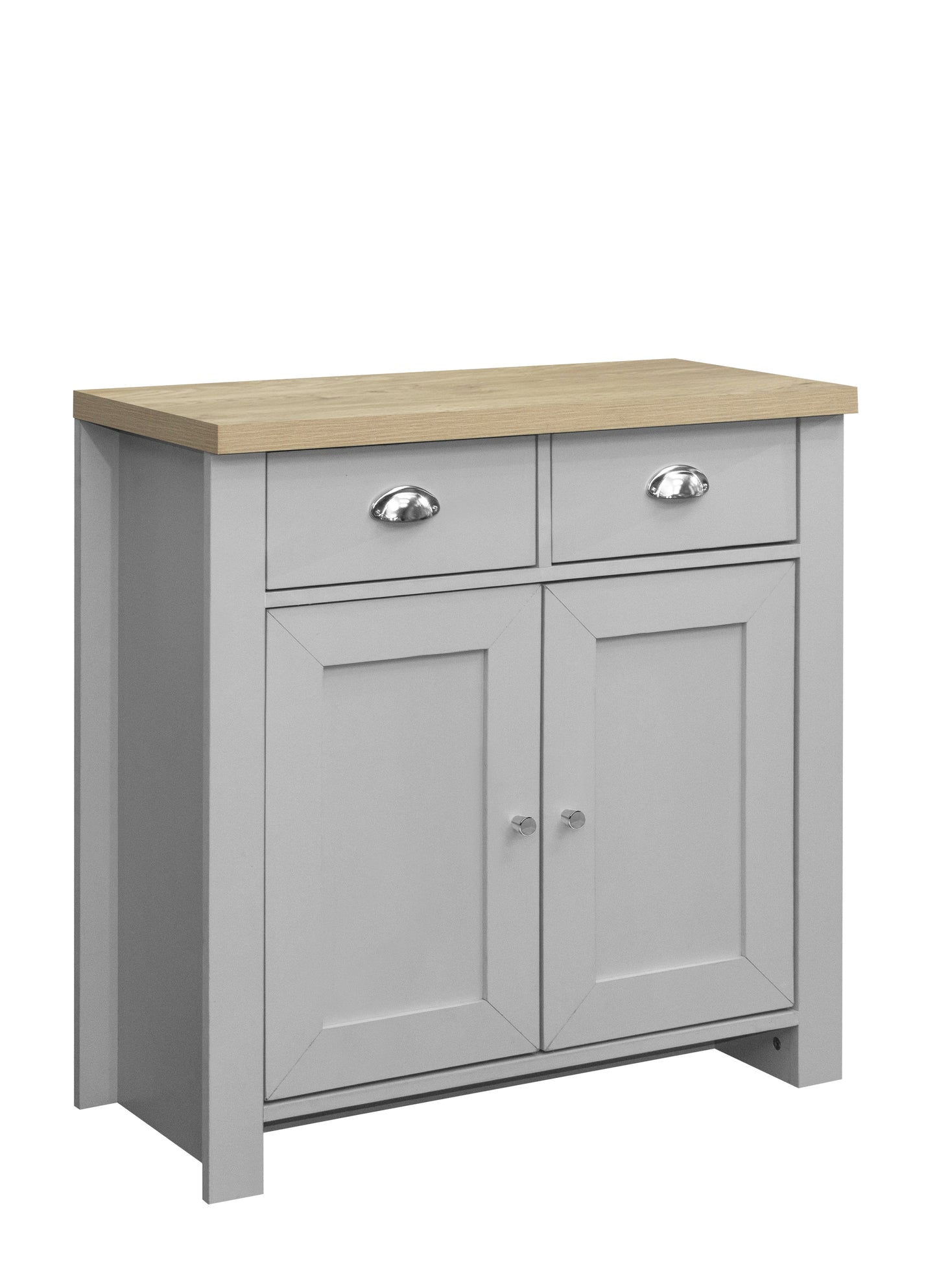 Highgate Grey & Oak 2 Door 2 Drawer Sideboard