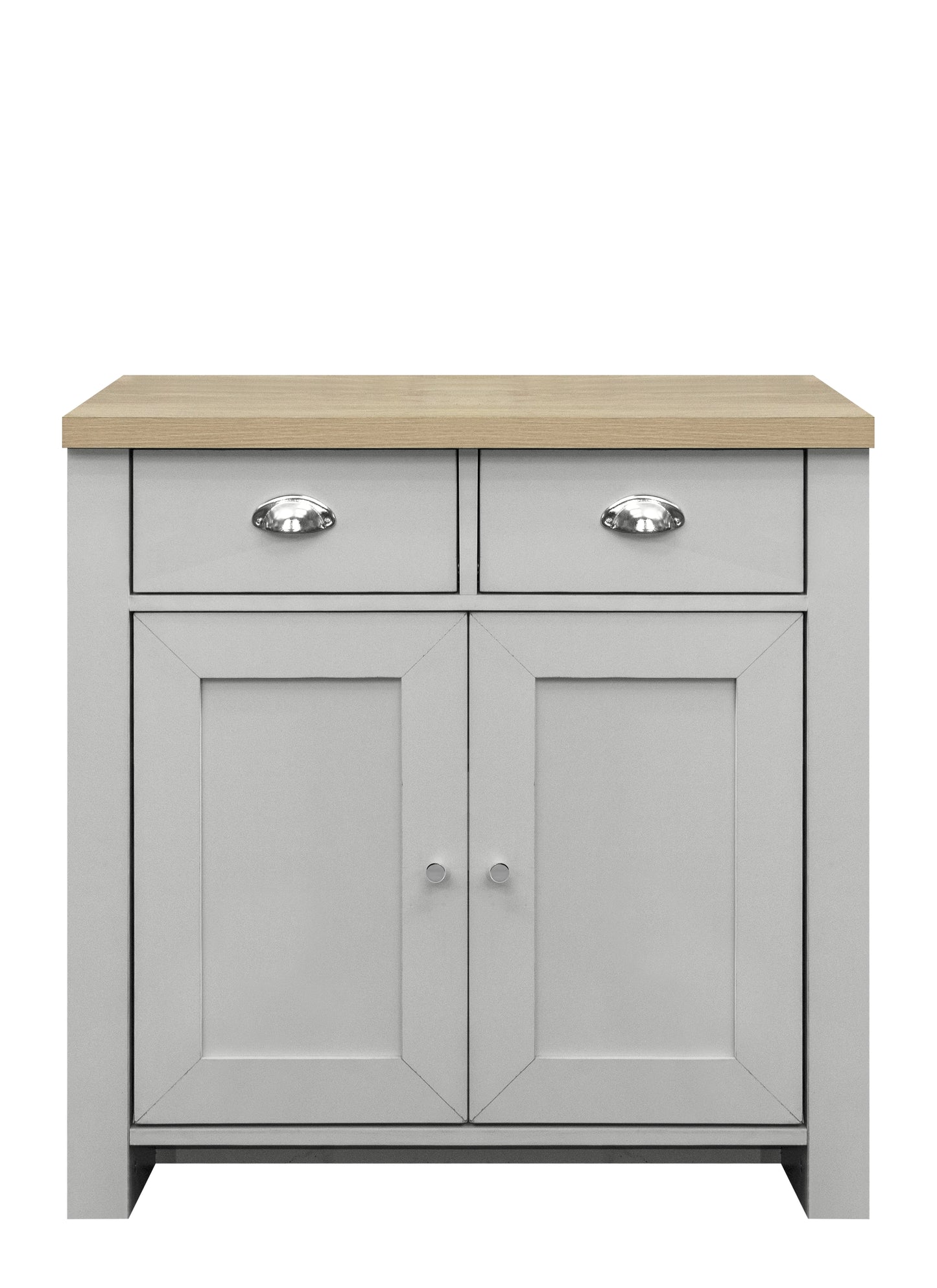 Highgate Grey & Oak 2 Door 2 Drawer Sideboard