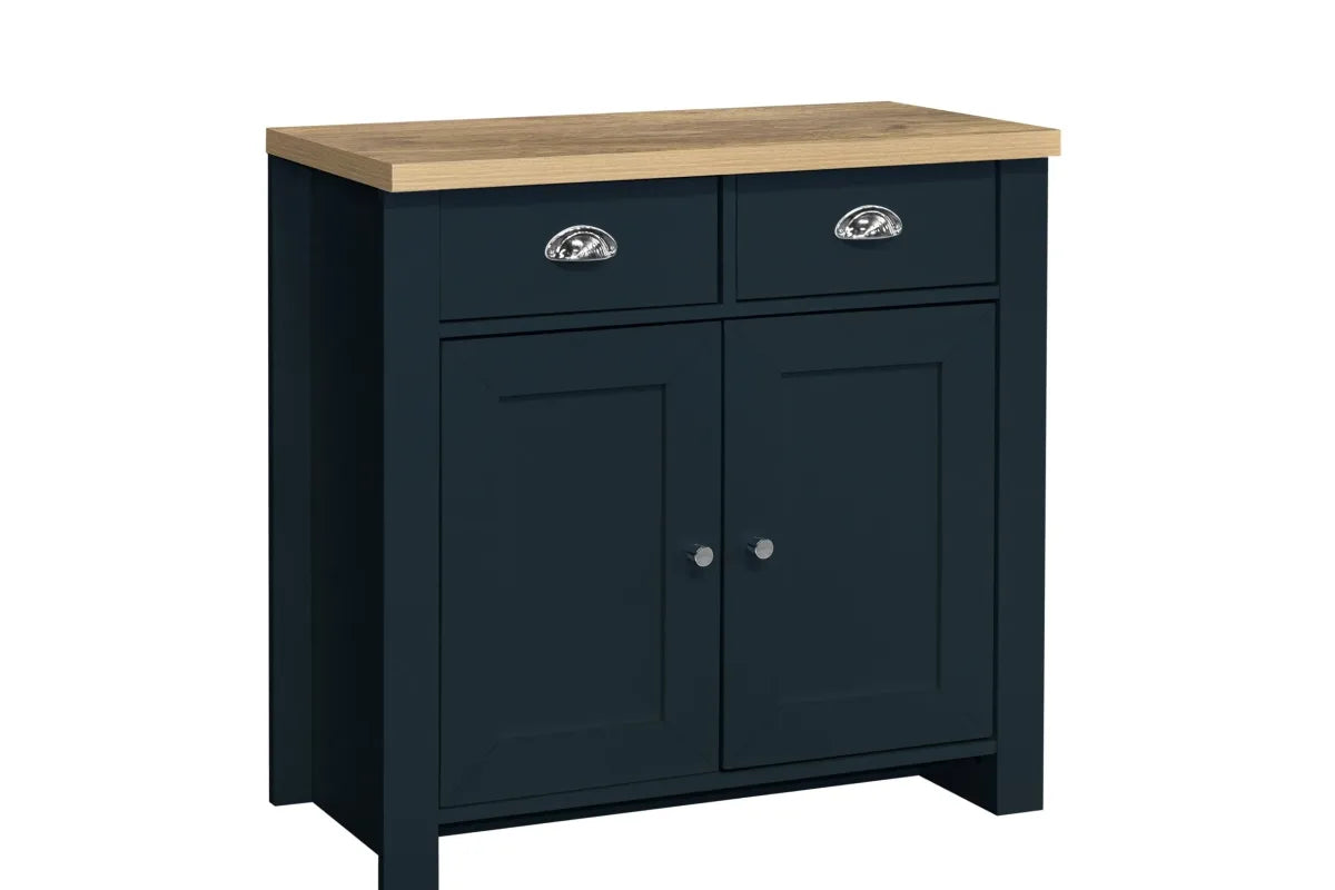 Highgate Navy Blue & Oak 2 Door 2 Drawer Sideboard