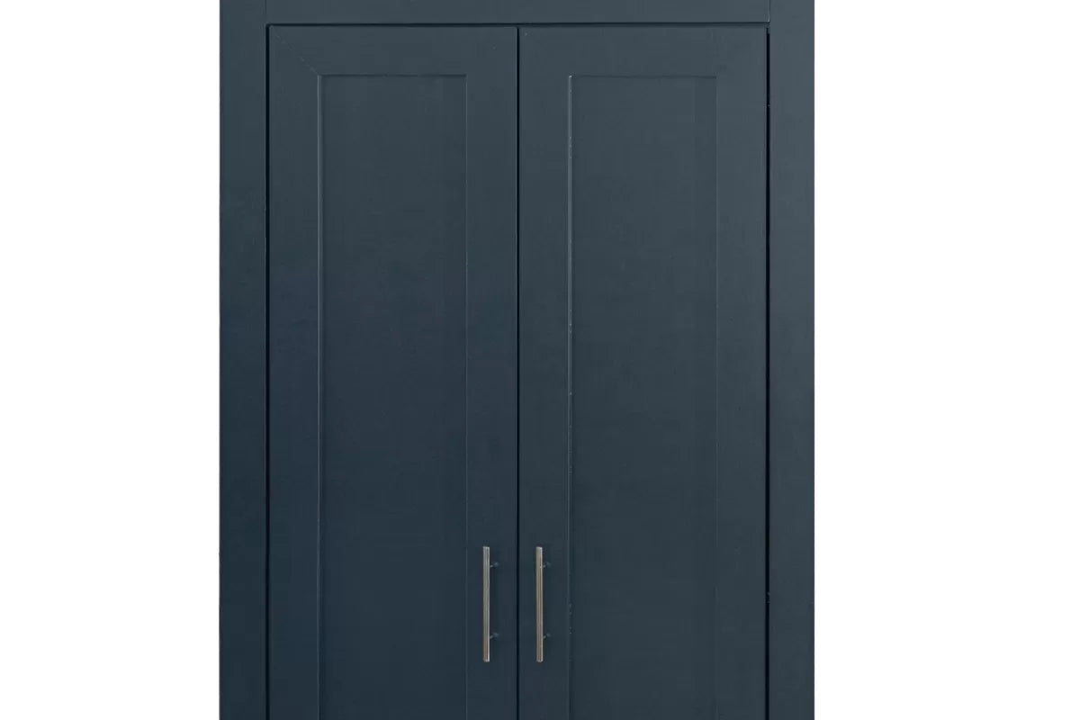 Highgate Navy Blue & Oak 2 Door Wardrobe