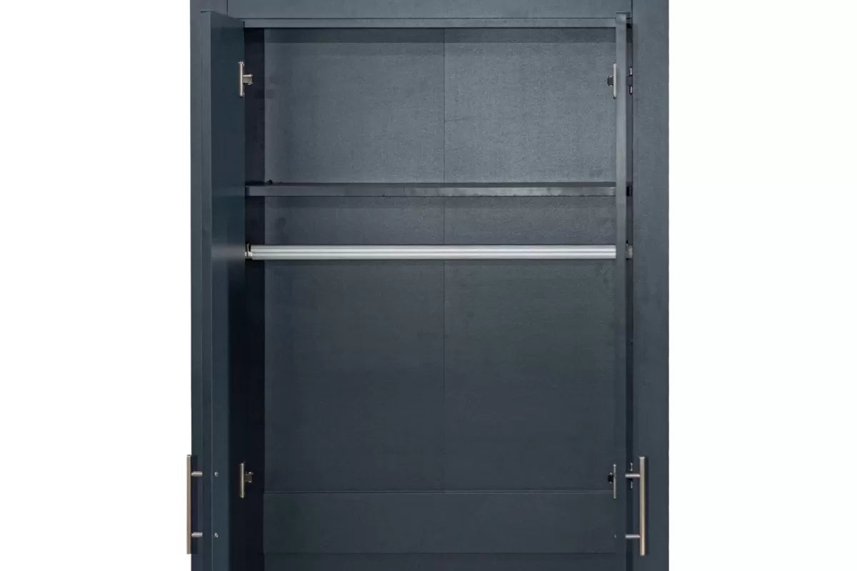 Highgate Navy Blue & Oak 2 Door Wardrobe