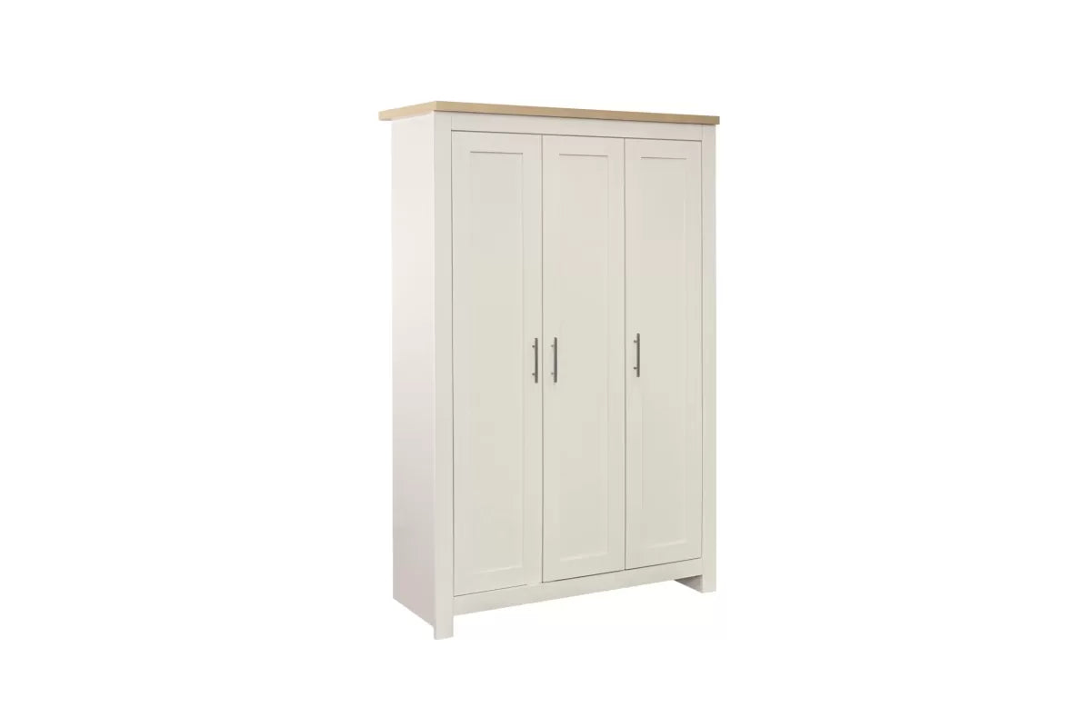 Highgate Grey & Oak 3 Door Wardrobe