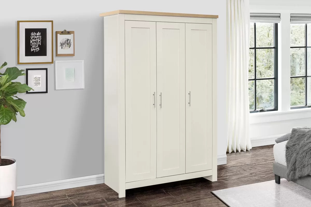 Highgate Grey & Oak 3 Door Wardrobe