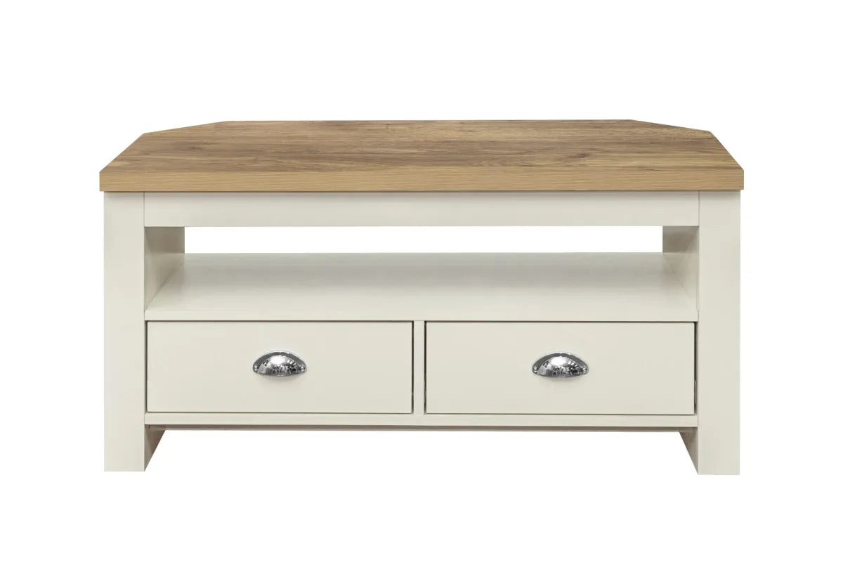 Highgate Cream & Oak Corner TV Unit