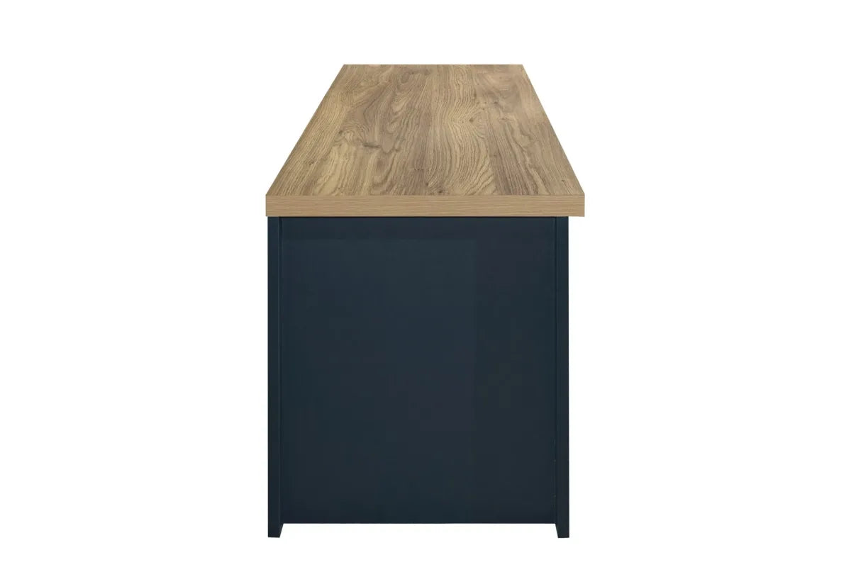 Highgate Navy Blue & Oak Large TV Unit