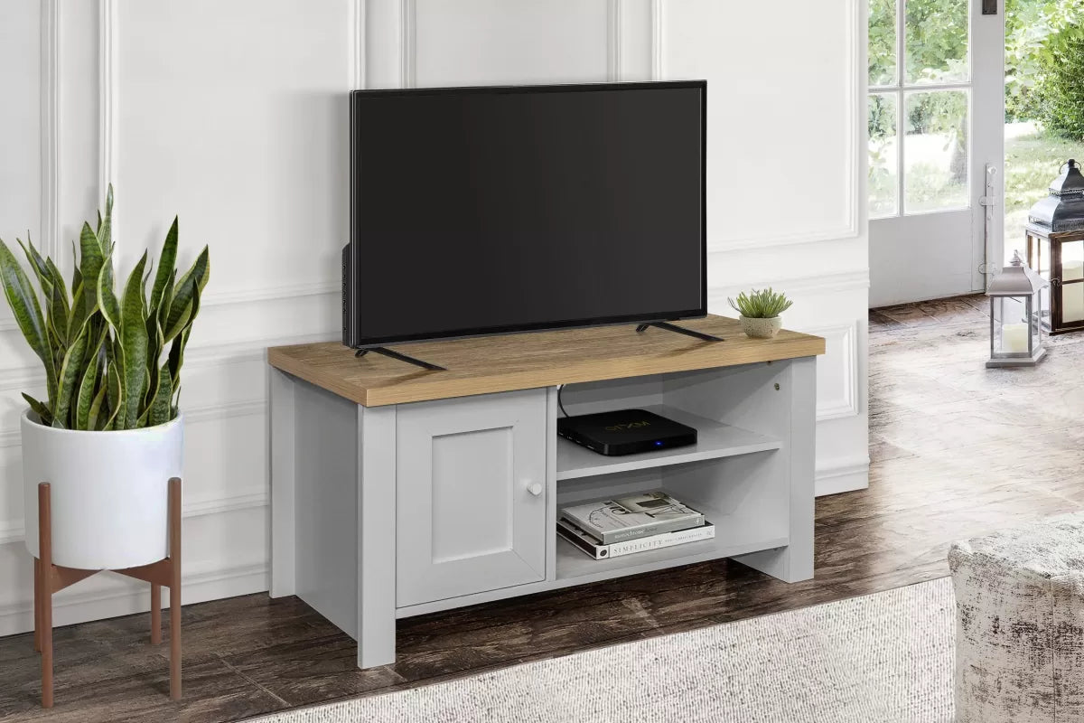 Highgate Grey & Oak Small TV Unit