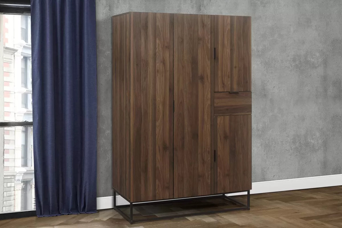 Houston Walnut 4 Door Wardrobe
