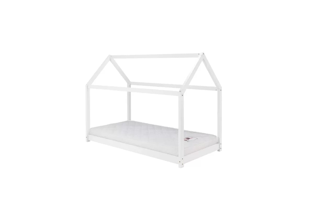 House Single Bed White + Single Air Mattress