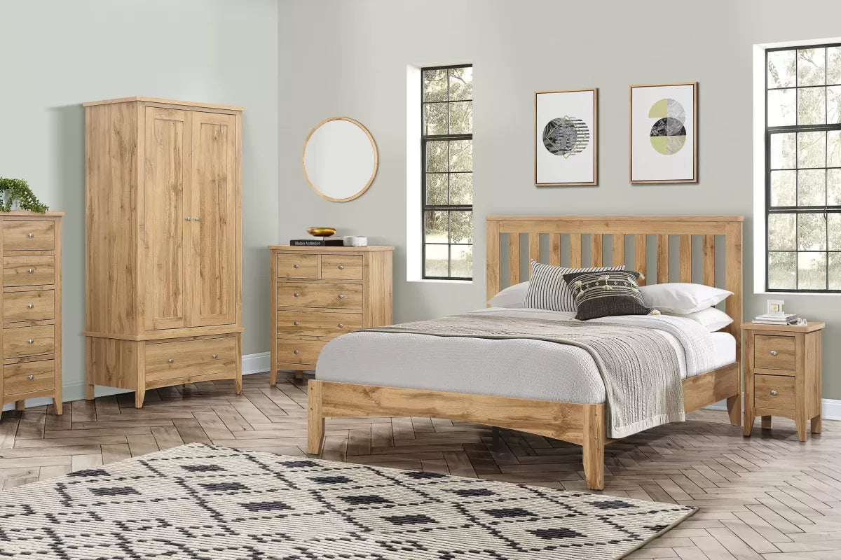 Hampstead Oak 5 Drawer Tall Chest