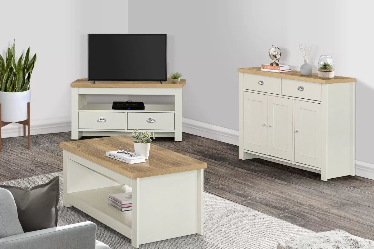 Highgate Cream & Oak Coffee Table