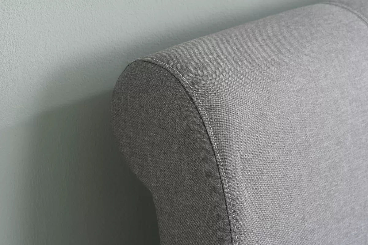 Lancaster Grey Fabic Storage Double Bed + Heaven Double Mattress