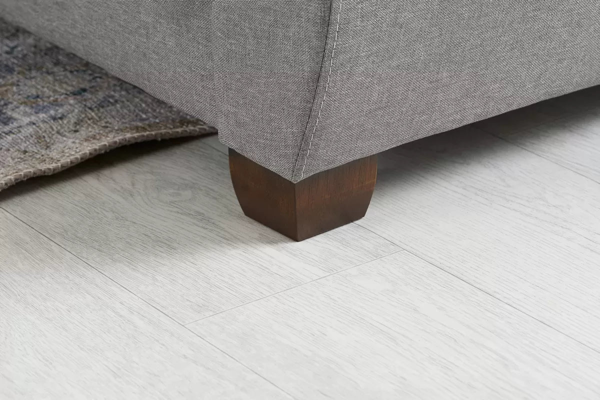 Lancaster Grey Fabic Storage Double Bed + Heaven Double Mattress