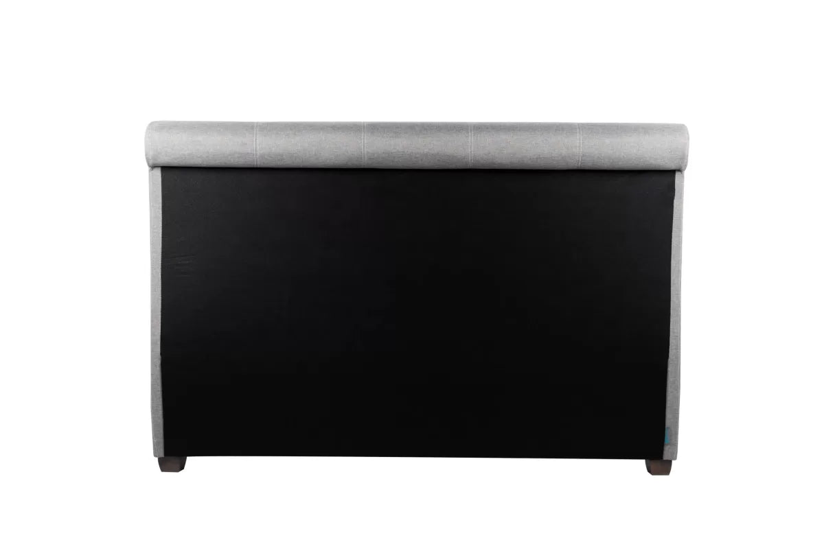 Lancaster Grey Fabic Storage Double Bed + Heaven Double Mattress