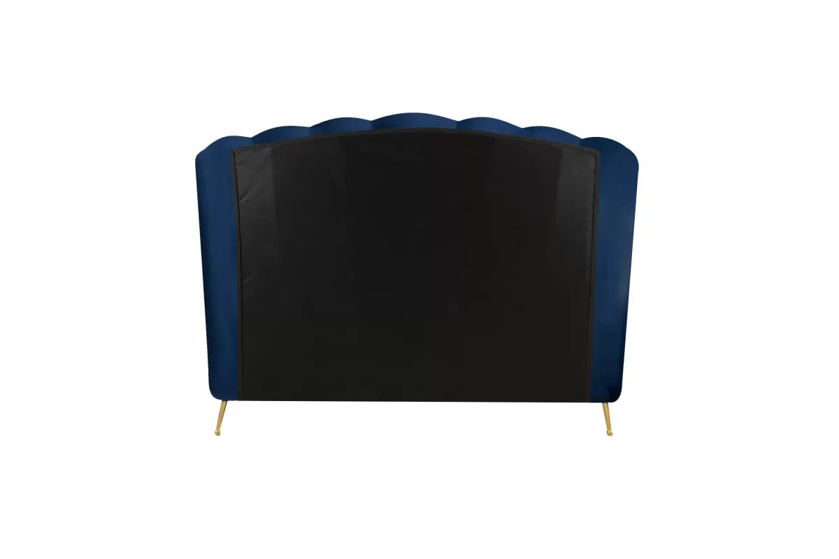 Lottie Midnight Blue Ottoman King Bed + Heaven King Mattress