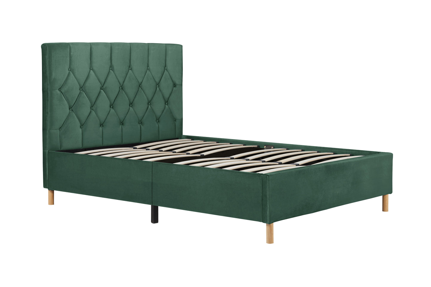 Loxley Green Double Bed + Comfort Double Mattress