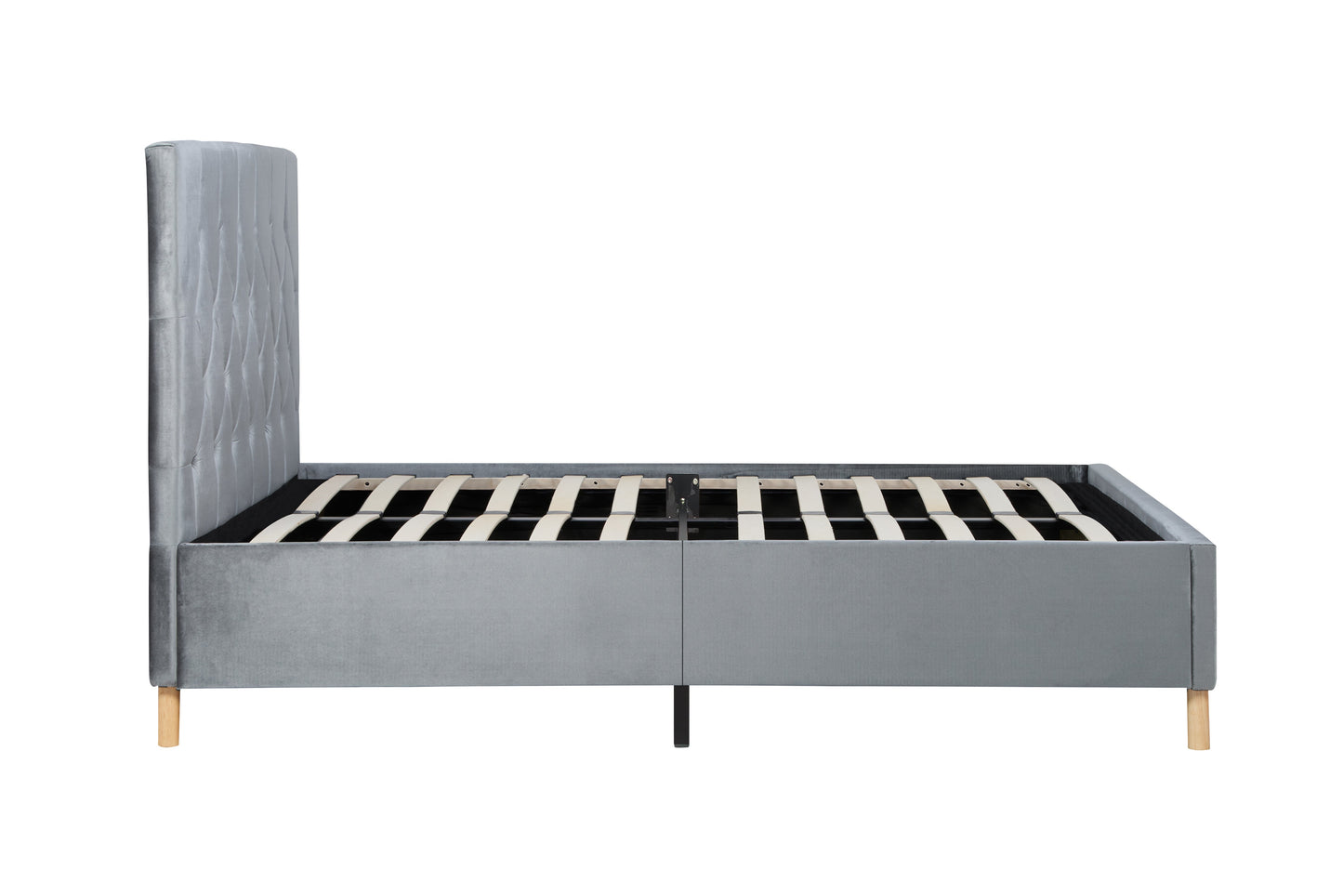 Loxley Grey Double Bed + Comfort Double Mattress