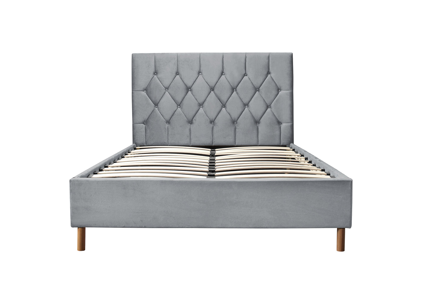 Loxley Grey Ottoman Double Bed + Comfort Double Mattress