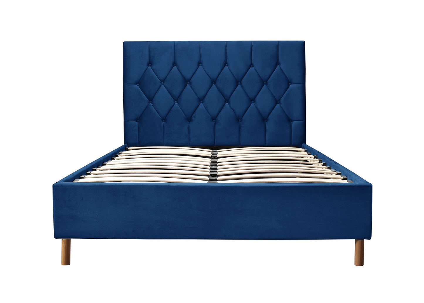 Loxley Blue Ottoman Double Bed + Comfort Double Mattress