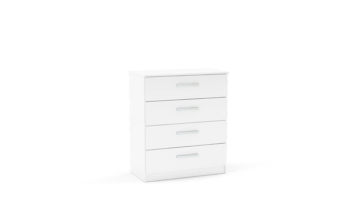 Lynx White 4 Drawer Chest