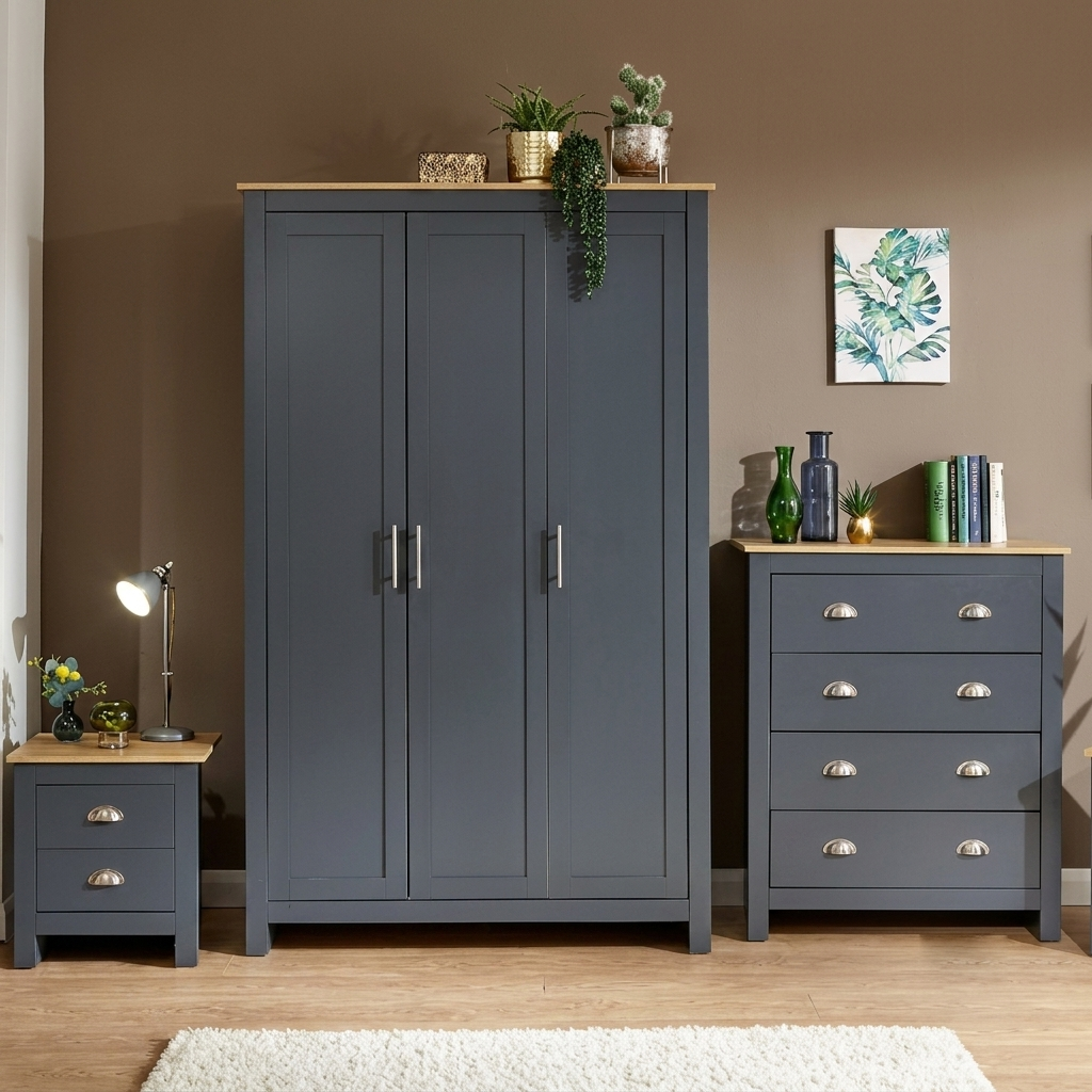 Launceston Blue 4 Piece Bedroom Furniture Set