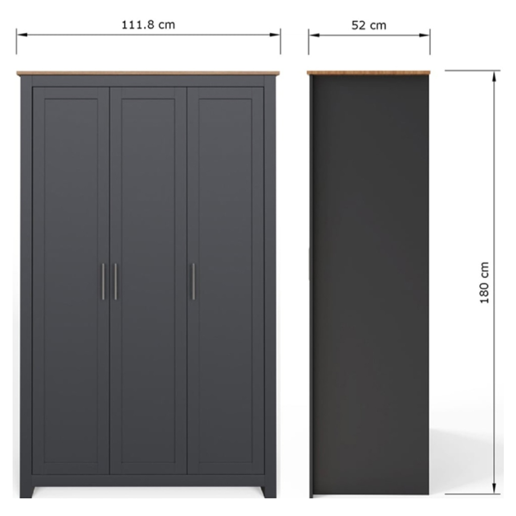 Launceston Blue 4 Piece Bedroom Furniture Set