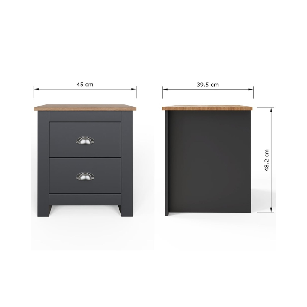 Launceston Blue 4 Piece Bedroom Furniture Set