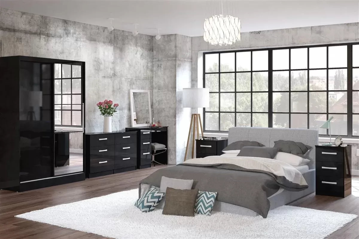 Lynx Black 5 Drawer Chest
