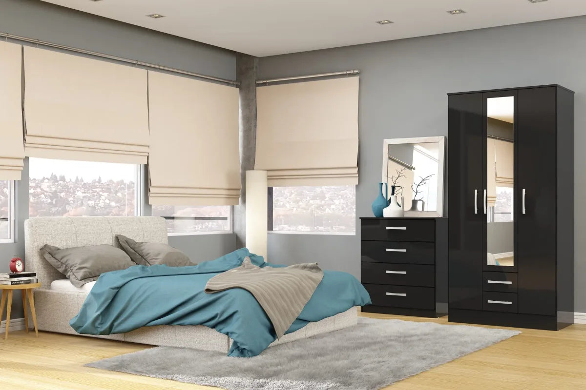 Lynx Black 5 Drawer Chest