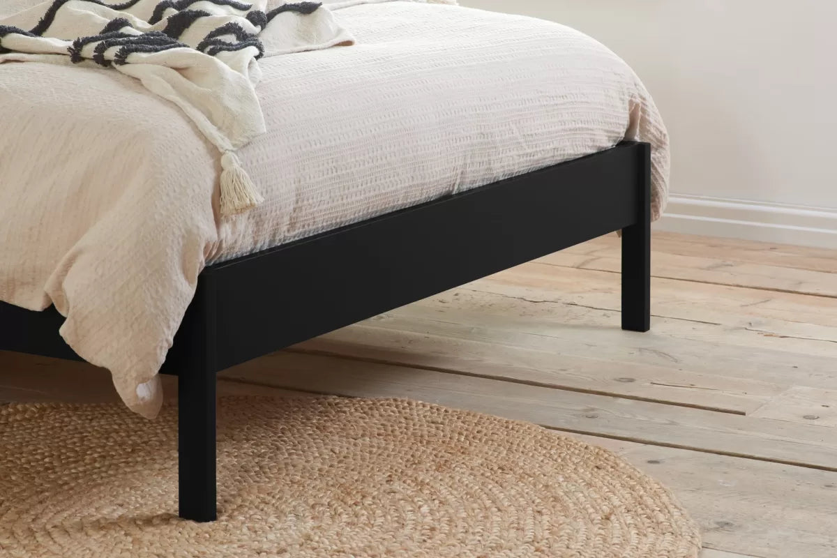 Margot Black Rattan King Bed + Heaven King Mattress