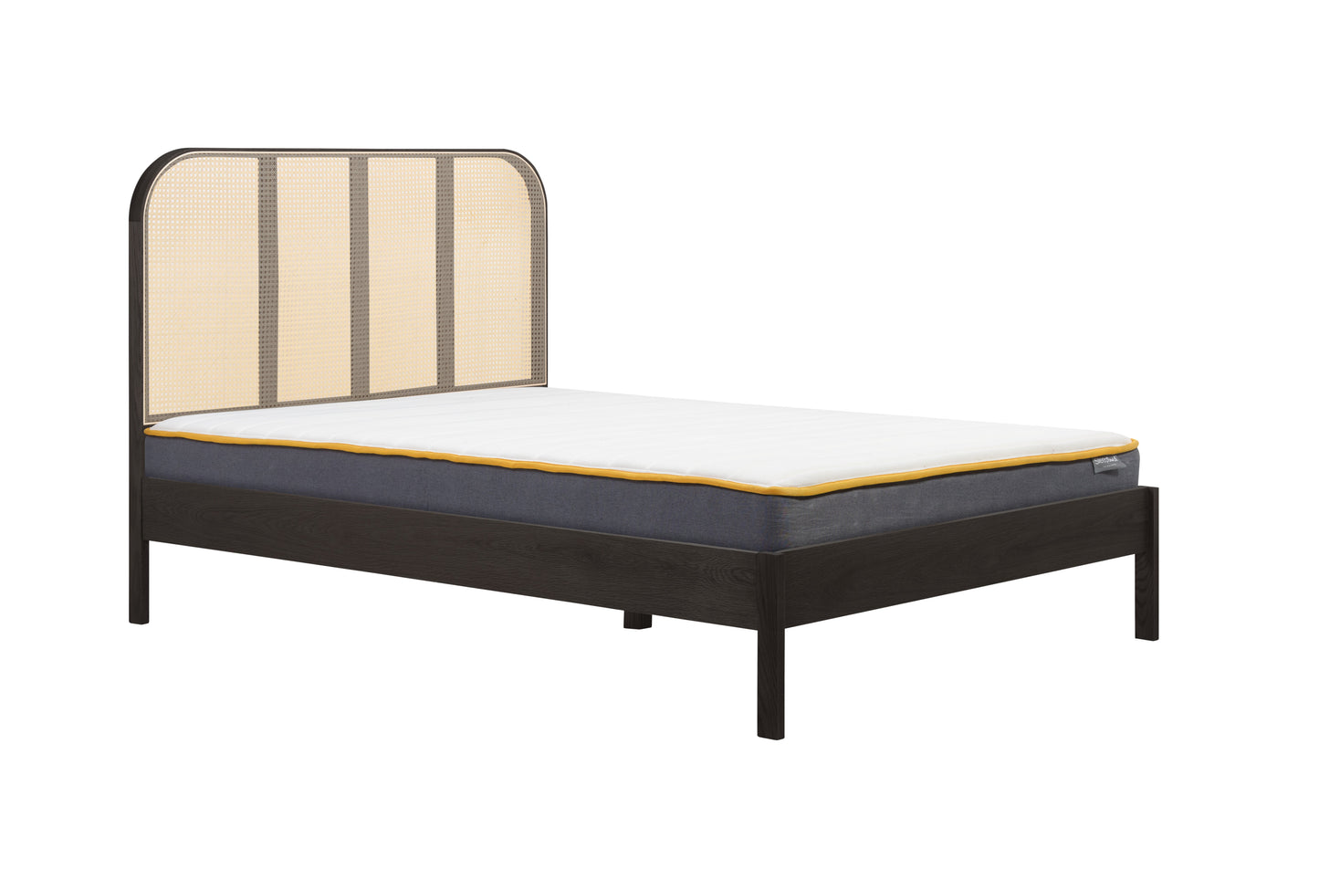 180cm Margot Rattan Bed Black