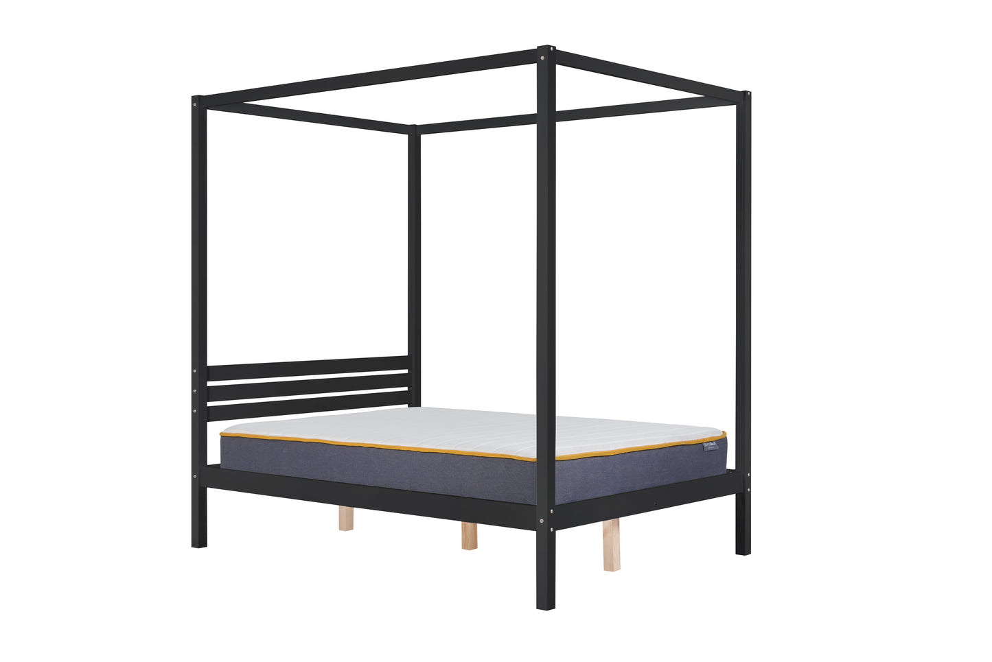 Mercia Black Four Poster King Bed