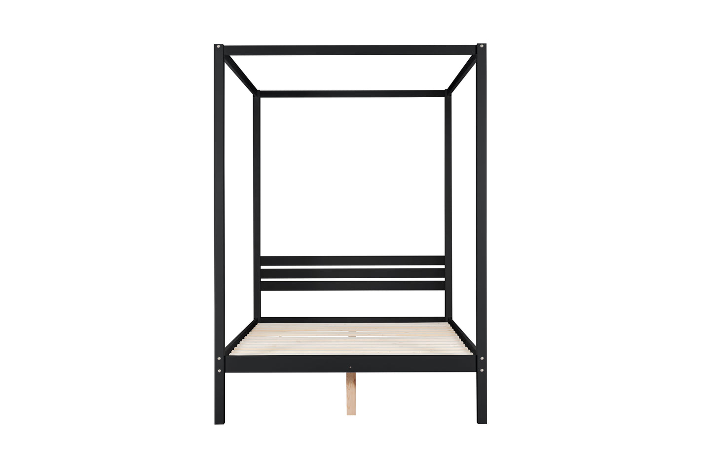 Mercia Black Four Poster King Bed + Heaven King Mattress