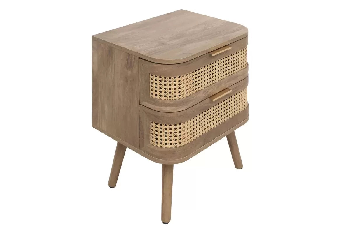 Noah Oak 2 Drawer Bedside