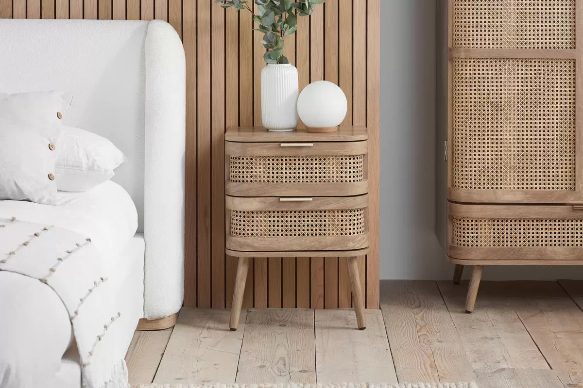 Noah Oak 2 Drawer Bedside