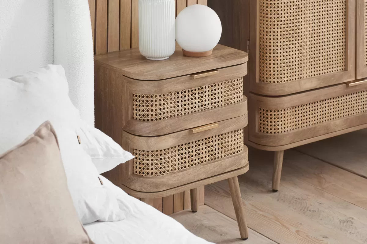 Noah Oak 2 Drawer Bedside