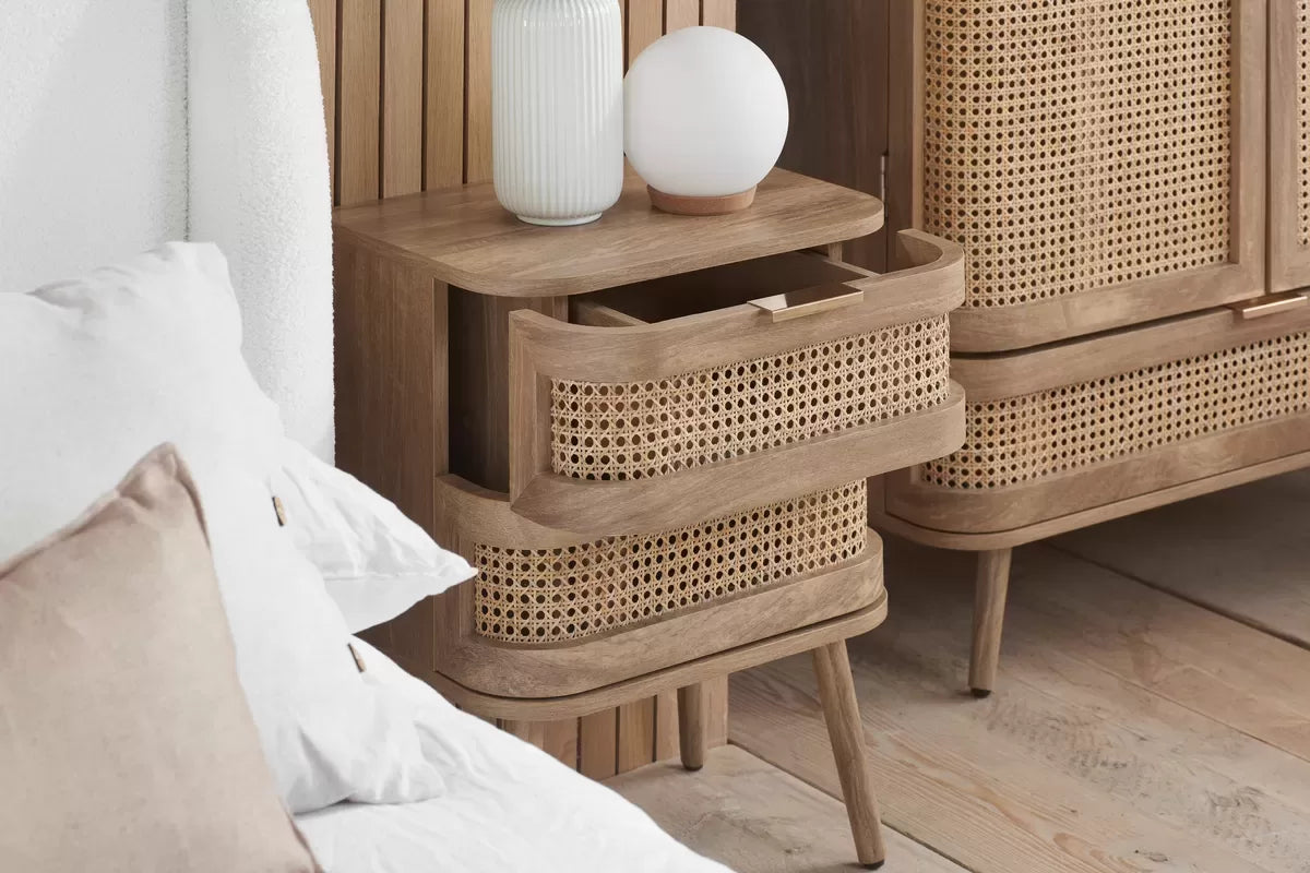 Noah Oak 2 Drawer Bedside