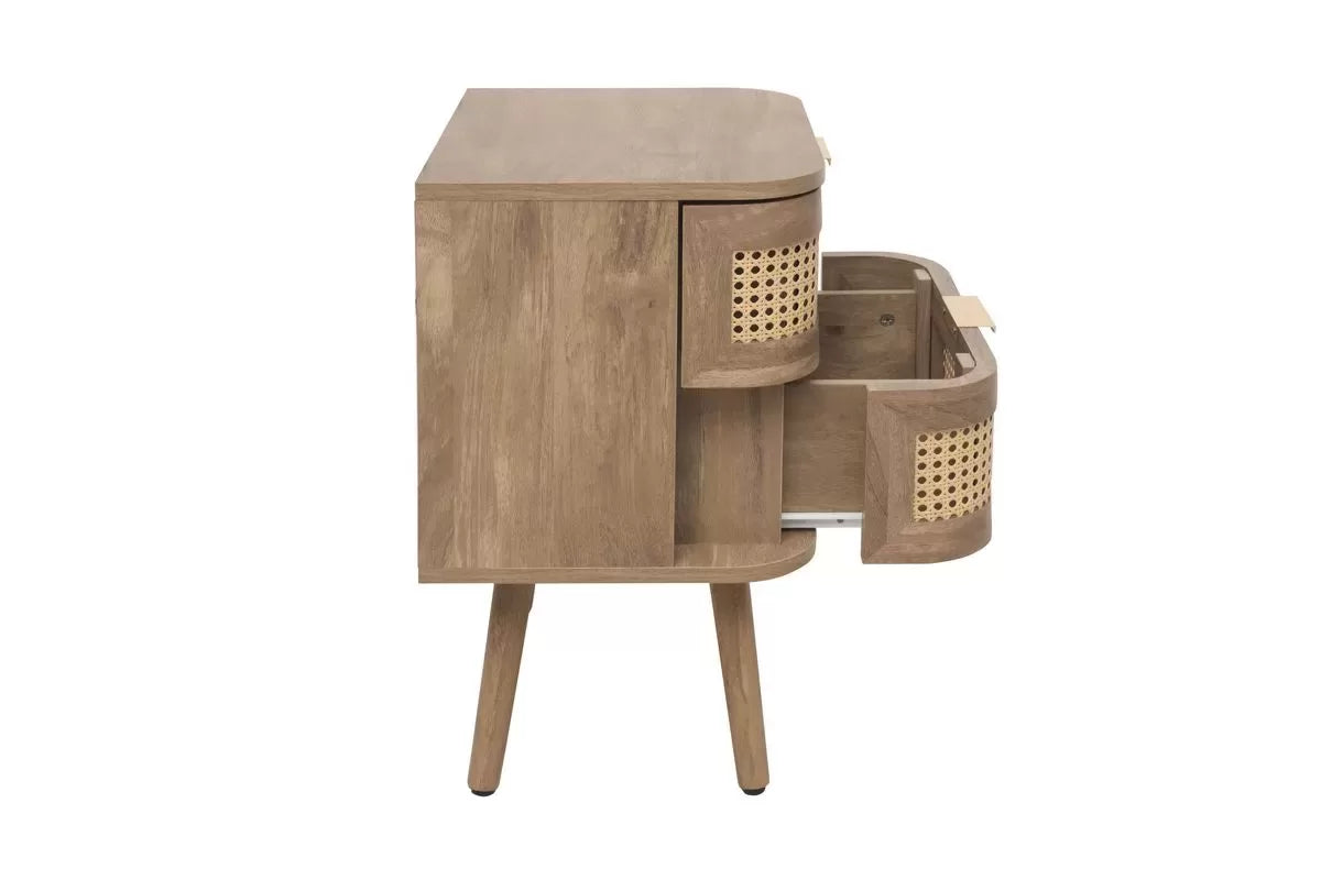Noah Oak 2 Drawer Bedside