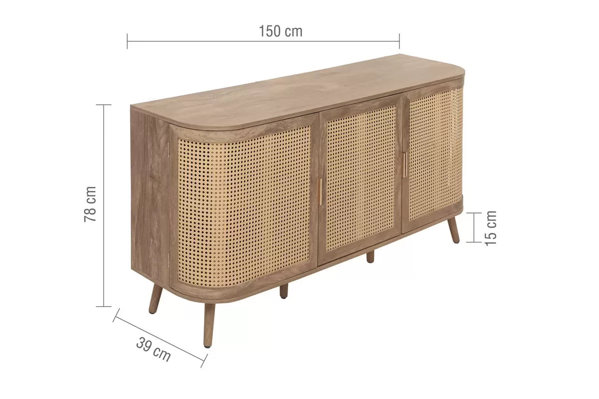 Noah Oak 3 Door Sideboard