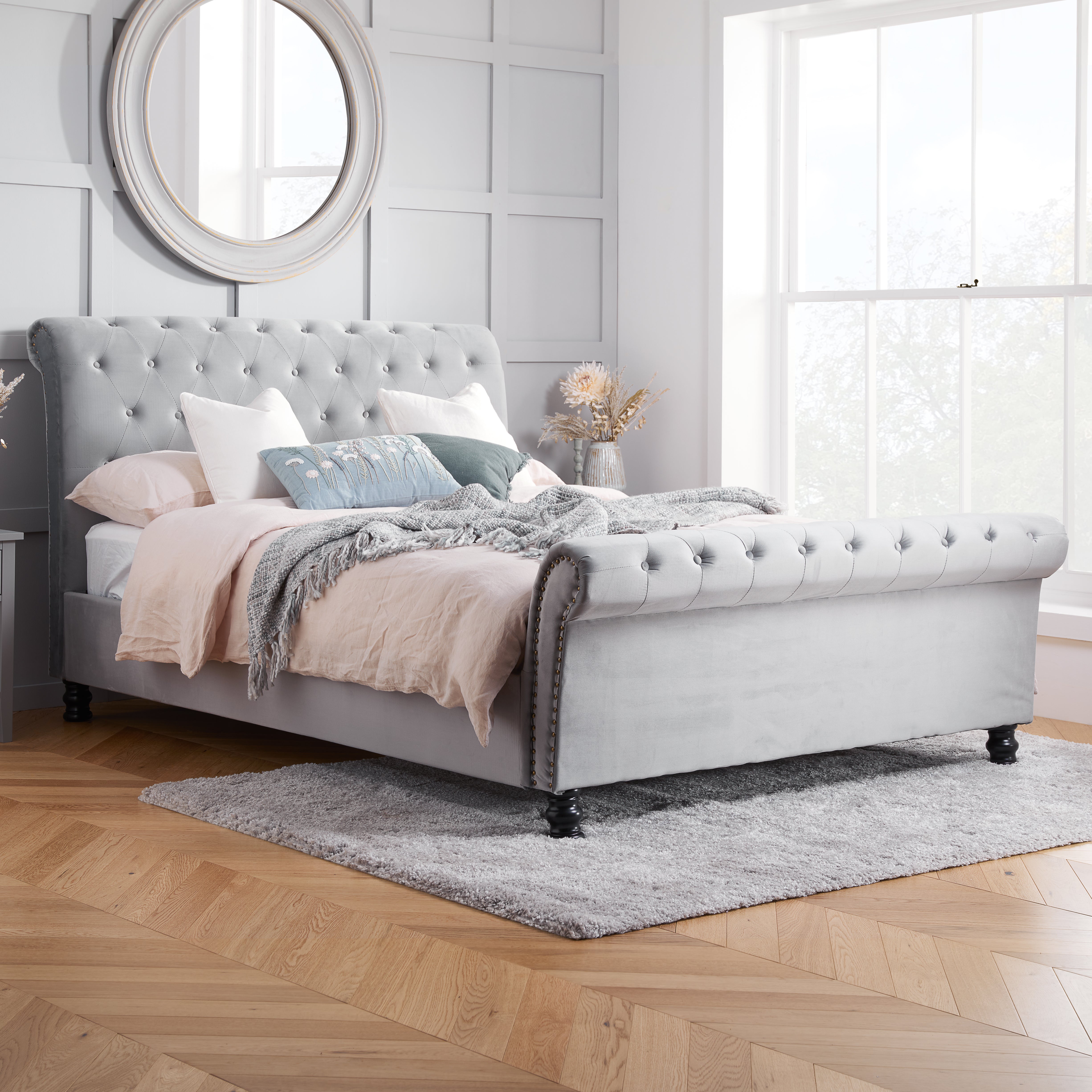 Opulence Grey King Bed