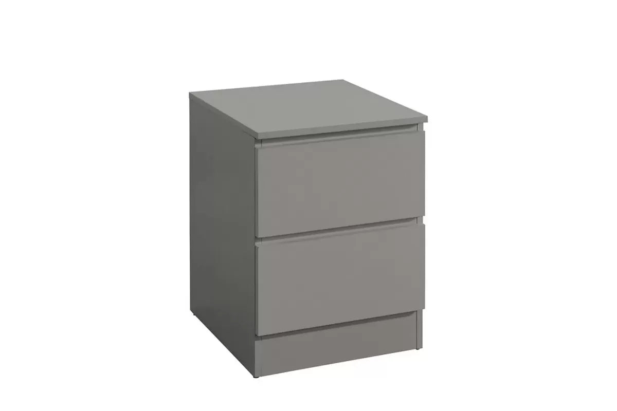 Oslo Grey 2 Drawer Bedside