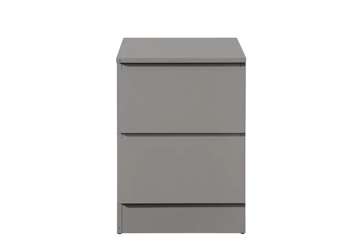 Oslo Grey 2 Drawer Bedside