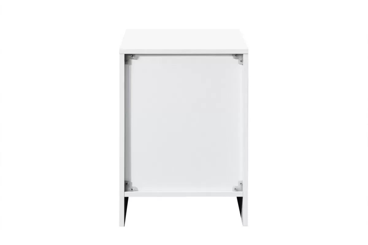 Oslo White 2 Drawer Bedside